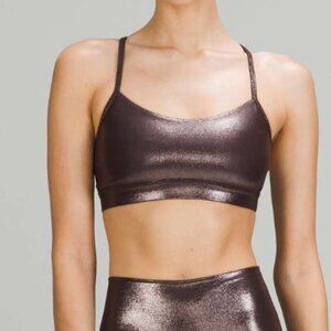 Lululemon Flow Y Bra size 4 shine  - Radiate Foil Print French Press